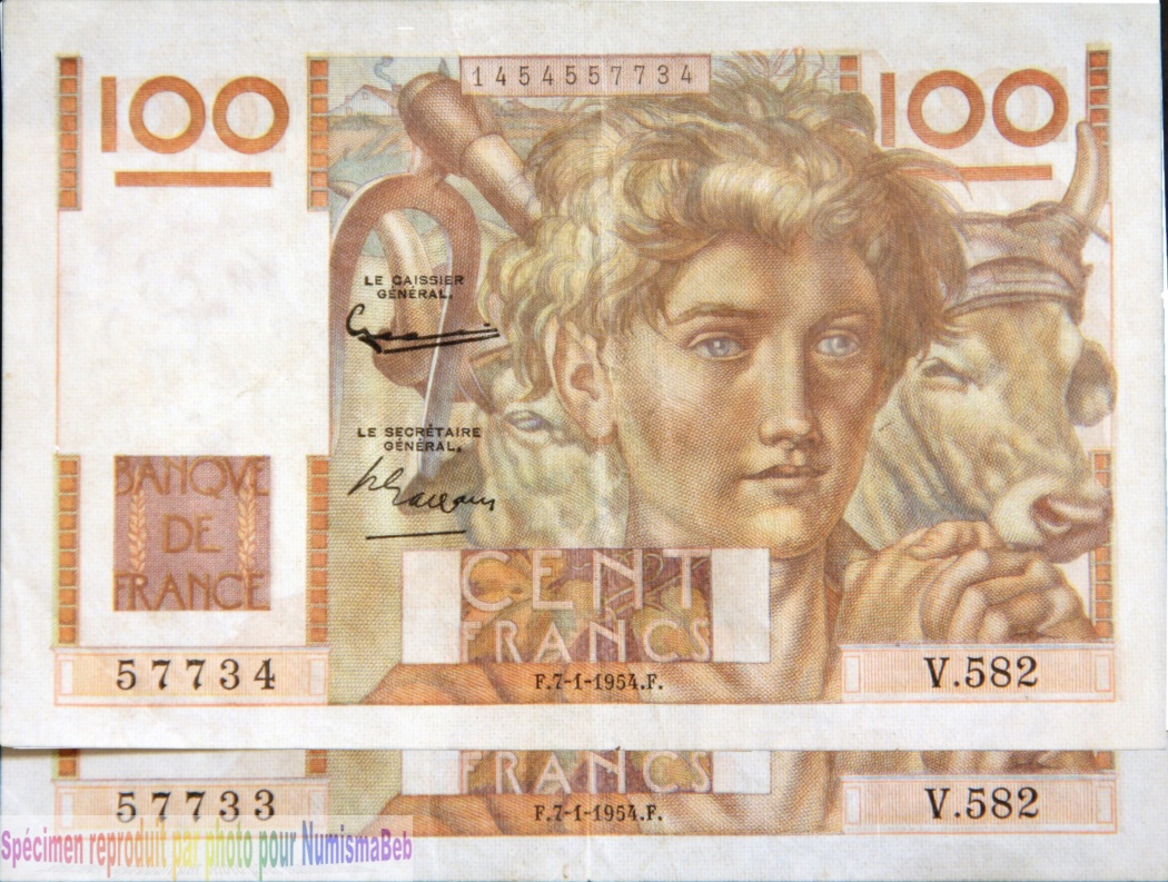 100 Francs Paysan type 1945